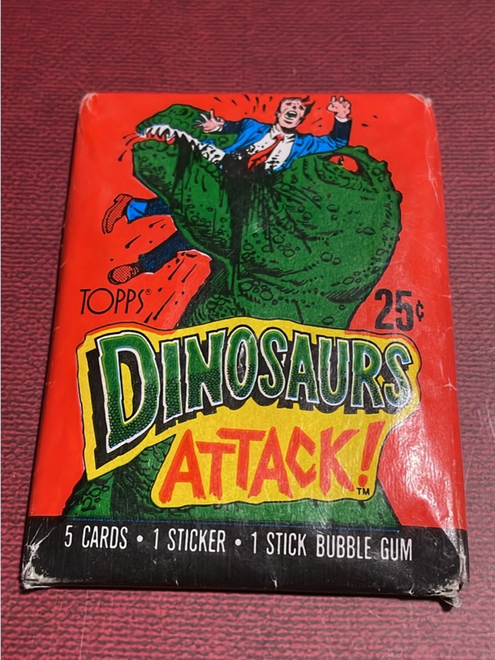 Topps 1988 Dinosaurs Attack! - Sealed, 5 Cards + 1 Sticker